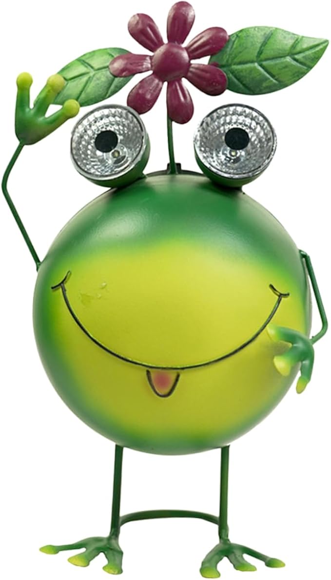 Solar Frog Garden Light Outdoor Solar Pathway Light with High Efficiency Polycrystalline Panel for Patio and Lawn Decor
