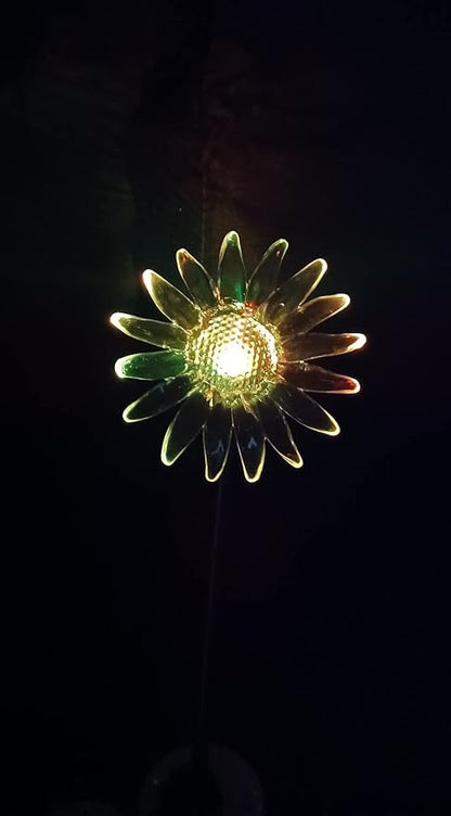 Starry Illuminate 1 PCS Solar Color Changing Style Garden Stake Light Pathway Stake Light (Sunflower)