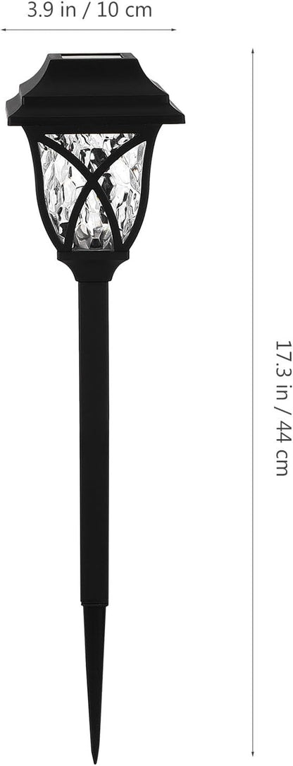 Lurrose 4pcs Waterproof LED Solar Lawn Lights Outdoor Garden Pathway Solar Lights with RGB and Lamps for Yard and Driveway