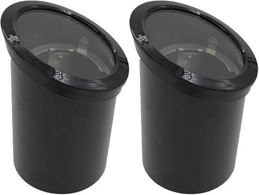 Lumina Lighting 12V Low Voltage Landscape Lighting PVC Adjustable Black Well Light for Yard,Garden,Lawn,Flower Bed or Tree Inground Light with Glass Cover Without Bulb WIL0104-2 (2-PK