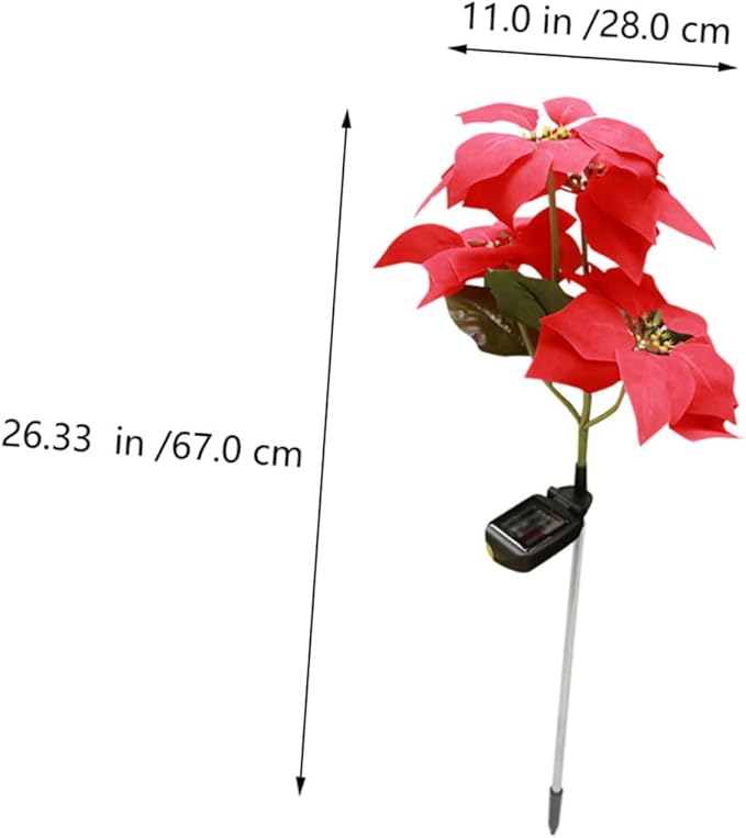 jojofuny 2pcs Solar Christmas Flower Ground Insert Lights Led Decorative Garden Lighting for Outdoor Spaces | Lumora