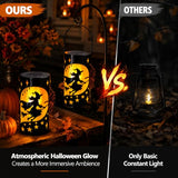 Halloween Decorations Outdoor Witch Lanterns, Solar Halloween Witch Decor