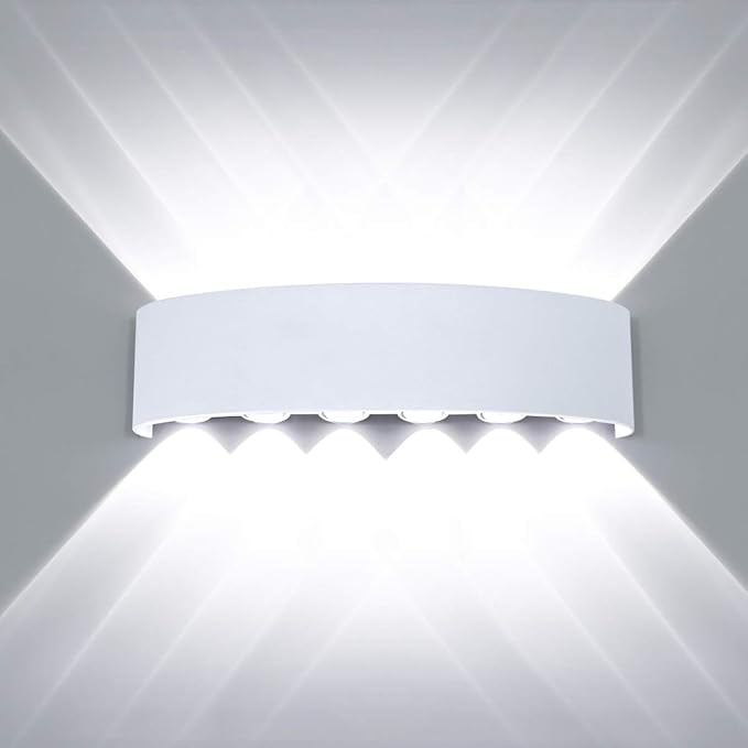 Kawell 12W Waterproof Modern Wall Light LED Wall Lamp Aluminum LED Wall Sconce Up Down Indoor Outdoor for Bedroom | Lumora