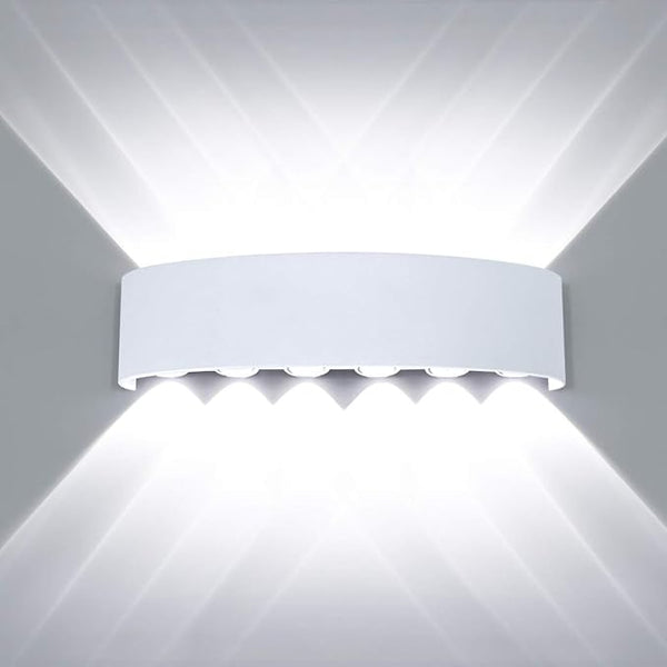 Kawell 12W Waterproof Modern Wall Light LED Wall Lamp Aluminum LED Wall Sconce Up Down Indoor Outdoor for Bedroom | Lumora