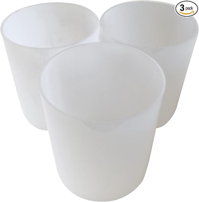Spree Frosted Plastic Lens Globe for 3 Tier Metal Low Voltage Path Lights Compatible/Replacement for Malibu Landscape Lighting CL191, 8301-9200-01 or 1301-9200-80, 3.75" x 3.3"