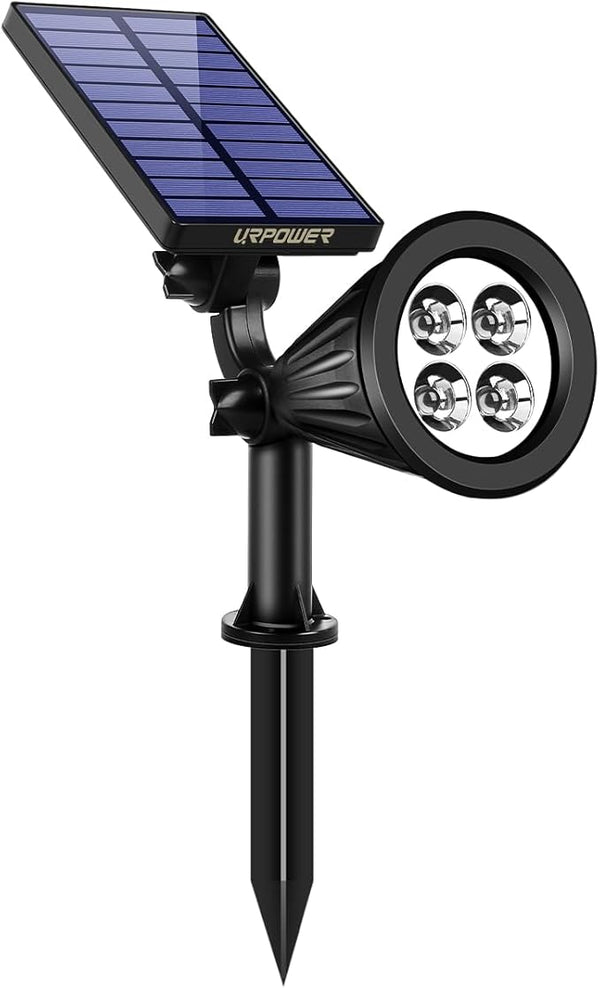 URPOWER Solar Lights Outdoor, 2-in-1 Waterproof Adjustable Solar Spotlights Outdoor Wall Light, Dusk-to-Dawn Solar | Lumora