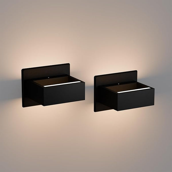 2 Pack Outdoor Wall Sconce Up and Down Black Wall Mount LED Exterior Light Fixture 240LM for Porch Garage | Lumora