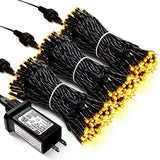 JMEXSUSS 300 LED Warm White Christmas Tree Lights Plug in