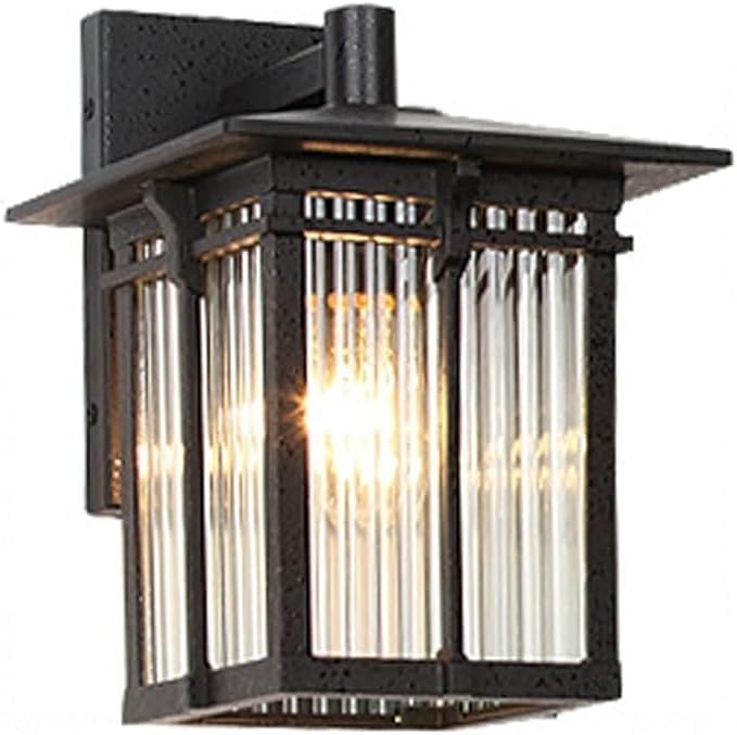 European Style Outdoor Waterproof Wall Lamps,Retro Villa Garden s Sconce Light,American Vintage AlumiExpression artistique m Housing and Mount Fixture for Outside Night Safety Lighting Exterior