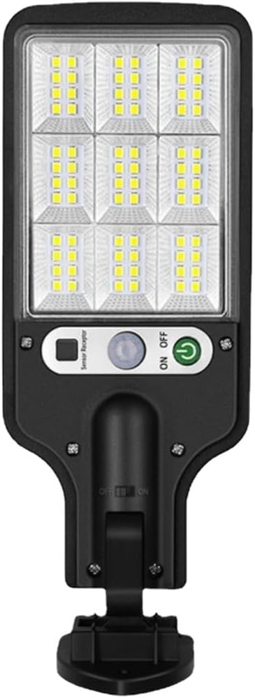 anso LED Solar Light Outdoor Garden PIR Motion Sensor 3 Modes Lamp Security Street Lamp Wall Yard (E,Without Remote)