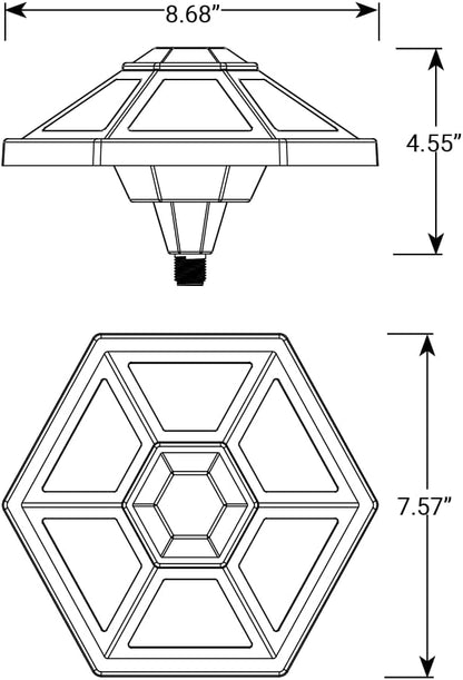 Solar Path Light (Black) for Outdoor Lighting on Walkway, Garden, Patio or Driveway