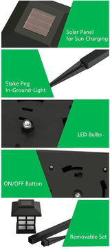 Outdoor Solar Pathway Lights Waterproof 2-Packs Outside LED Decorative Lights Landscape Lighting for Yard Patio | Lumora