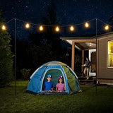 Espird String Light Poles for Outside 4 Pack, 10 Feet Outdoor String Lights Poles for String Lights, Backyard Patio | Lumora