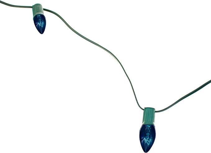 EST. LEE DISPLAY L D 1902 Indoor ＆ Outdoor String Light C7 Ceramic Christmas Steady Replacement Bulbs (Clear Glass | Lumora