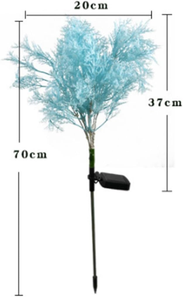 Vaguelly Solar Garden Lamp Lawn Light Blue LED Rime Shape Solar Power Outdoor Landscape Path Stake Light for Yard and Home Decoration