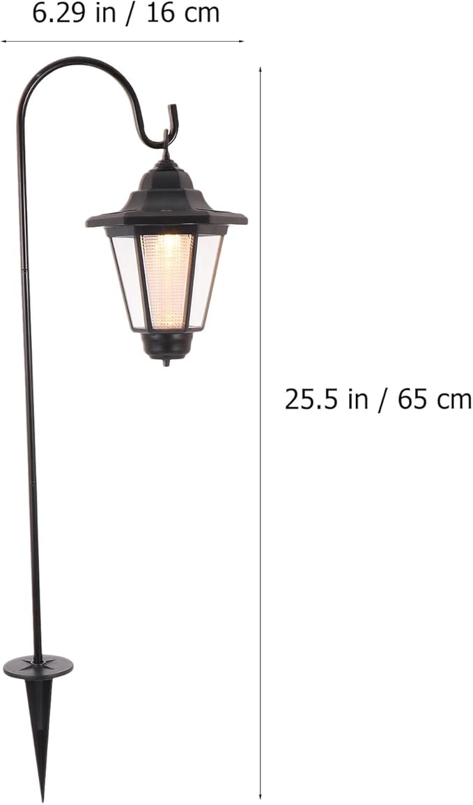 Toyvian Solar Courtyard Lawn Light Hexagonal Vintage Solar Pathway Lamp Waterproof Outdoor Garden Decorative Yellow | Lumora
