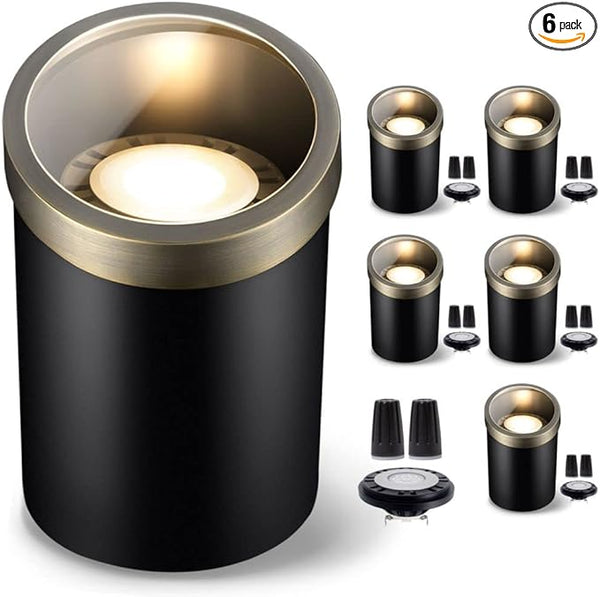 Gardenreet Landscape Well Lights Outdoor - Brass Weatherproof Low Voltage In Ground Lighting, 12V LED Directional | Lumora