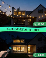 Outdoor String Lights Patio Light - 50Ft Outside Waterproof Dimmable Bulbs