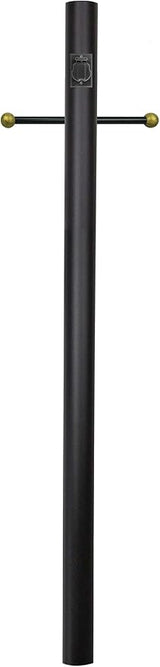 Solus 7-Foot Direct Burial Lamp Post – Outdoor Aluminum Light Pole with Decorative Cross Arm & 120V Outlet – Fits | Lumora