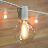 fantado 21 FT Shatterproof Light Bulb LED Outdoor Patio String Light Set, 10 Socket E12 C7 Base, White Cord - G50-2 | Lumora