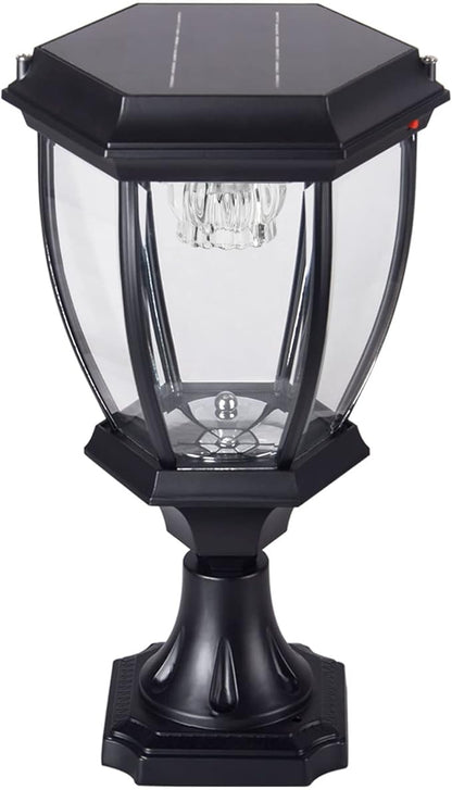 Kendal Large Outdoor Solar Powered LED Light Lamp (Black-8405)