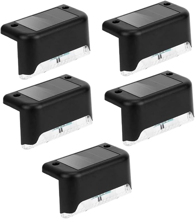 5Pcs Waterproof Solar Step Lights for Outdoor Deck LED Garden Fence Lighting Motion Sensor Solar Lights for Pathway | Lumora