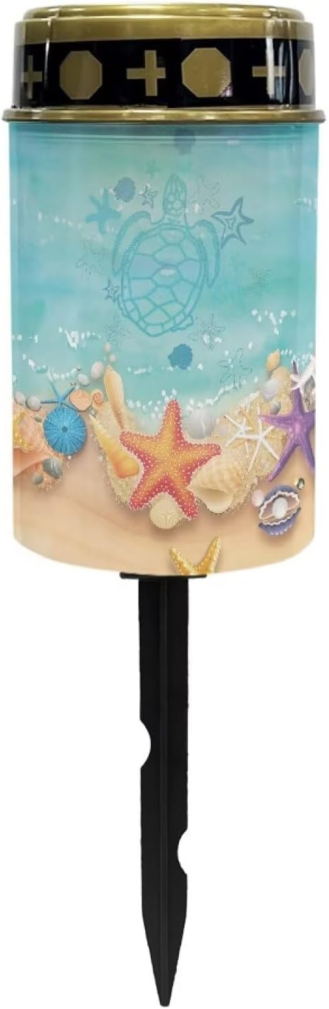 ZOUTAIRONG Running Horses Outdoor Lights, Starfish Turtle Design Outdoor Garden Solar Lights, 2 Pack Waterproof Solar Garden Lamps, Easy to Use