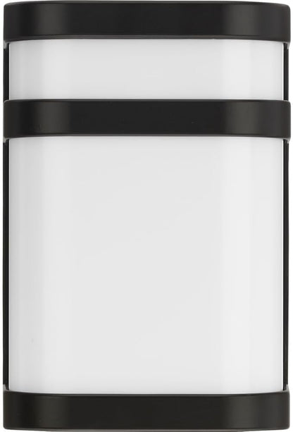 Progress Lighting Valera LED Collection 1-Light Matte White Acrylic Shade Modern Outdoor Small Wall Lantern Light Architectural Bronze