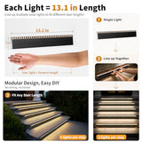 Solar Step Lights Outside, 33 Focused LEDs, Stair Light, 8PK