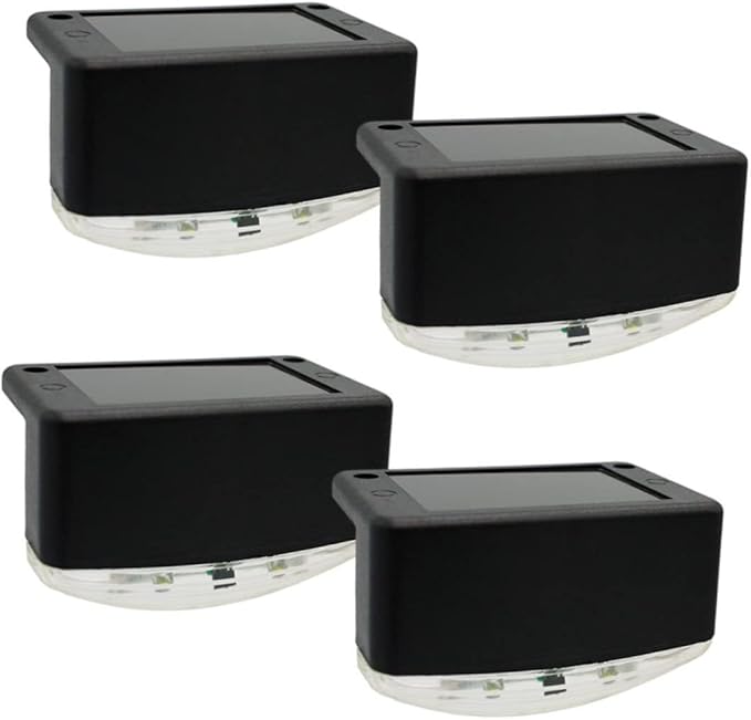 Lurrose Outdoor Led Stair Lights 4 Pack Solar Stair Lamps for Pathway Garden Yard Landscape Waterproof Solar | Lumora