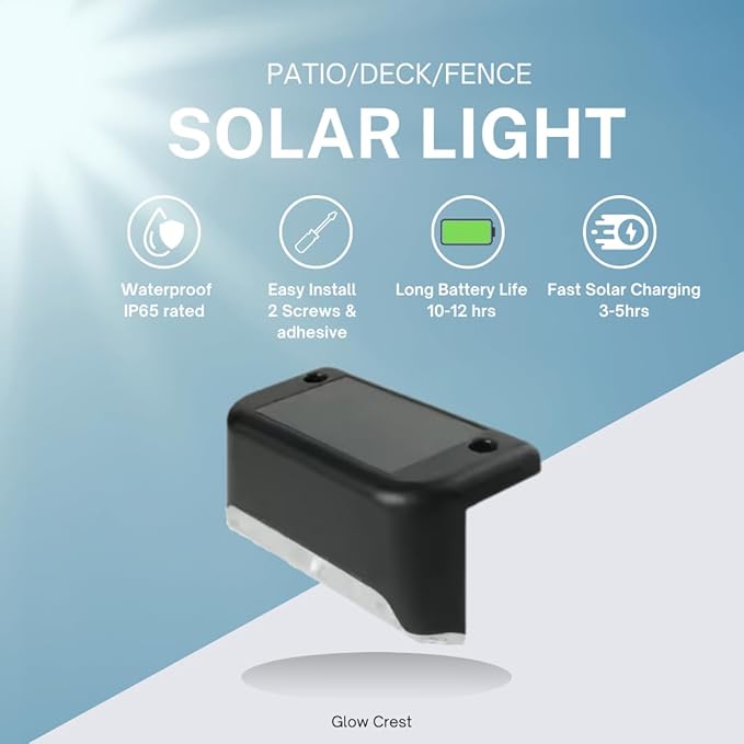 16-Pack Solar Deck Lights, Outdoor Waterproof LED Lights for Pathways, Stairs, Patios, Fences - Easy Install | Lumora