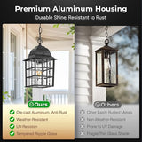 VIANIS Dusk to Dawn Outdoor Pendant Light for House with Adjustable Chain