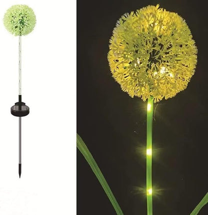 Solar Garden Lights Outdoor Decorative Glowing Dandelion Flower Lights for Outside Garden Decor Yard Patio Landscape Pathway Lawn Decorations (Warm White 1 Head*2)