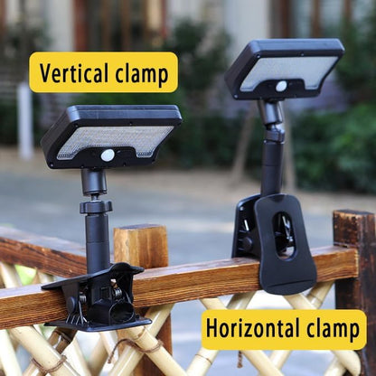 OTSOFDWL Solar Light for Outdoor Stairs - Waterproof Clip & Stand Light, 92 LEDs(600LM) Motion Sensor, Deck Fence Camping Lighting(1Pack)