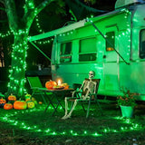 JMEXSUSS 200 LED Halloween Lights Outdoor, 66ft Green String Lights Plug in