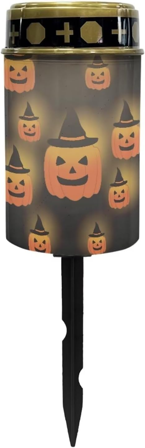 Pumpkin Solar Lights Outdoor Lightweight Solar Garden Lights Waterproof Cemetery Solar Light Halloween Decoration Auto ON/OFF Solar Powered Outdoor Garden Lights