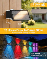 Solar Fence Lights Outdoor, 16 Pack Fence Solar Lights Waterproof