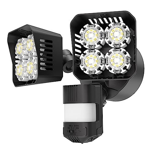 SANSI 36W 3600LM LED Motion Sensor Outdoor Light, IP65 5000K (Black)