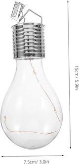 4pcs Solar Powered Copper Wire Led Hanging Light Bulb Warm White Decorative Chandelier for Outdoor Garden | Lumora