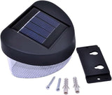 4pcs Solar Outdoor Garden Light Led Fence Light Led Black Shell White for Pathway Garage Porch and Wall Decoration | Lumora