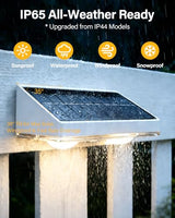 Solar Fence Lights Outdoor, 2 Pack Fence Lights Solar Powered