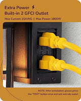EDISHINE Motion Sensor Dusk to Dawn Outdoor Wall Lights with GFCI Outlet
