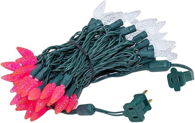 Novelty Lights 24FT 70 LED C6 LED Valentine's Day String Lights, Outdoor Christmas Tree Commercial Grade LED String | Lumora