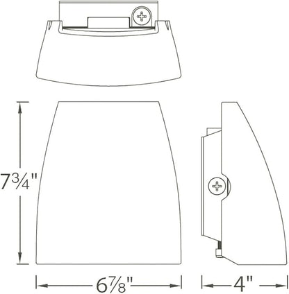 WAC Lighting, Endurance Fin 35W LED Outdoor Wall Light 3000K in Graphite