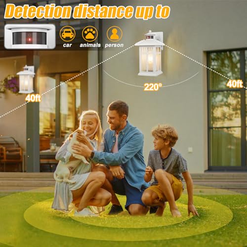 2 Packs Motion Sensor Outdoor Lights, Outside Light Fixtures for House