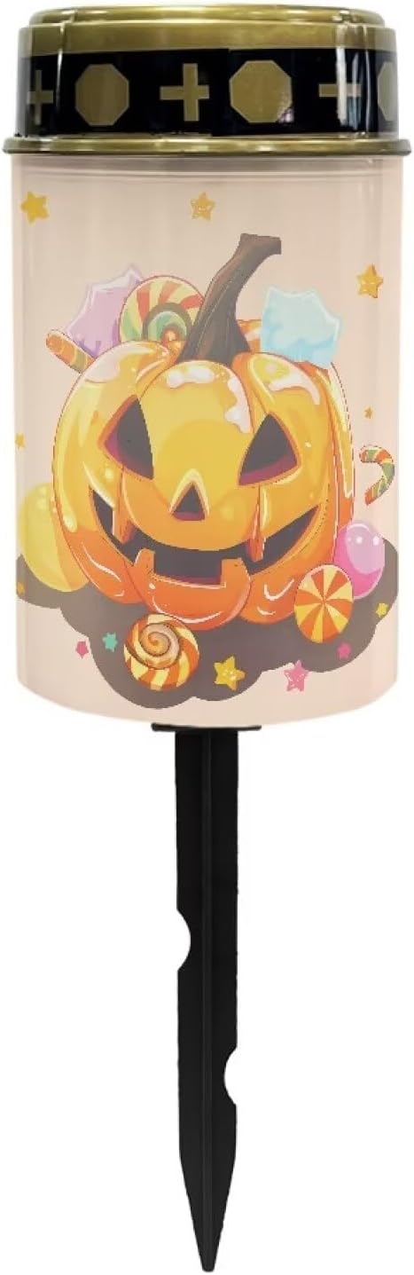 Solar Lights Outdoor Waterproof, Halloween Pumpkin Landscape Lighting Outdoor Solar Lights for Outside Solar Garden Lights for Pathway, Walkway, Patio, Yard, Lawn