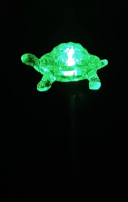 Starry Illuminate 1 PCS Solar Color Changing Turtle Style Garden Stake Light