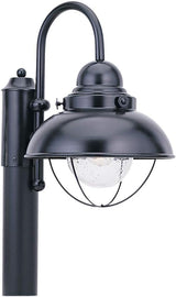 Sea Gull Lighting One-Light Outdoor Post Lantern Outside Fixture, Full Size, Black | Lumora