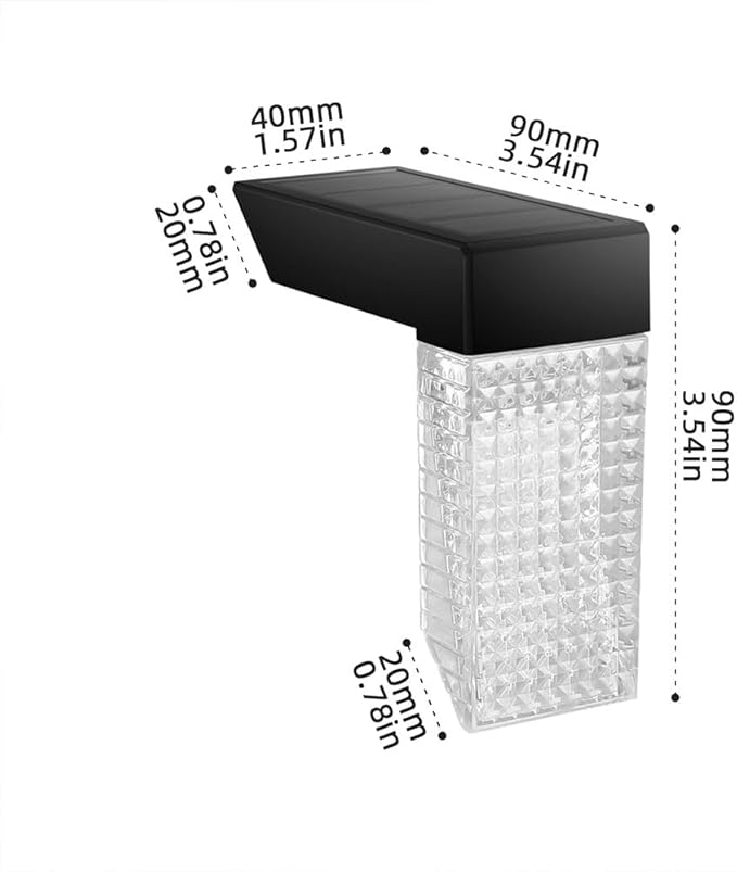 Solar Lights Outdoor 8 Pack: IP68 Waterproof Snow-Resistant for Stairs, Deck, Garden,Step,Wall,Fence, Railing,Pathway.Warm White & RGB Color Changing