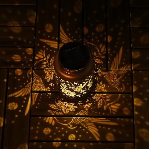 Cawalap Birthday Day Gifts for Women, Hummingbird 2 Pack Solar Lanterns